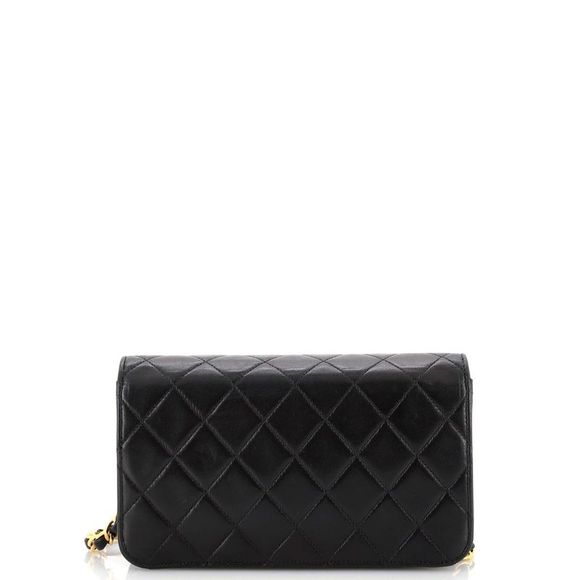 Chanel Vintage Full Flap Bag Quilted Lambskin Mini Black - Picture 4 of 10